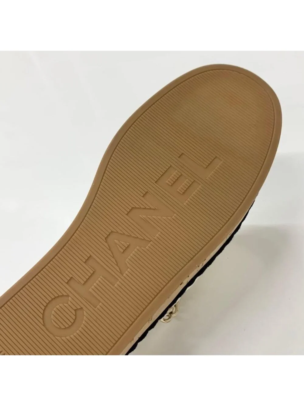 Chanel CC Logo Quilted Chain Leather Cork Sandals